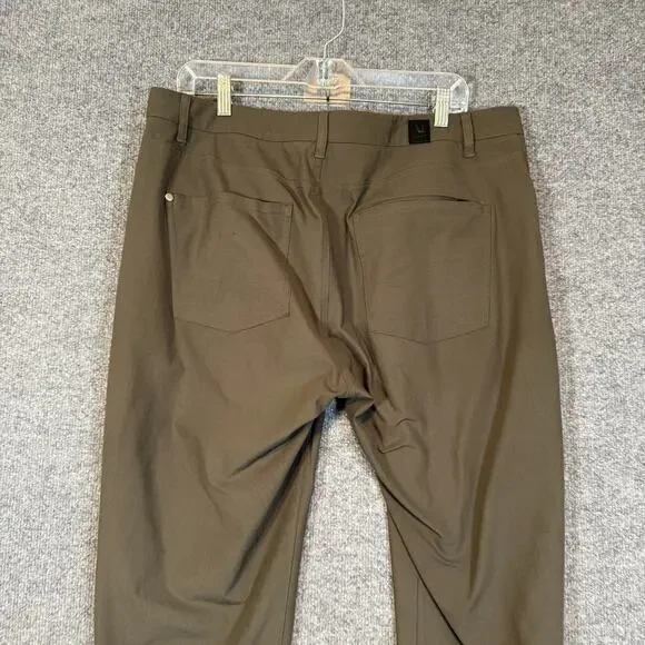 Vuori Pants Mens 36x27 Green Chinos Performance Stretch Aim The Rise The Shine - Picture 10 of 13